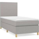 Maison Chic Box spring postelja - Vzmetna postelja z vzmetnico svetlo siv 100x200 cm blago SL19276, (21894132) Cene
