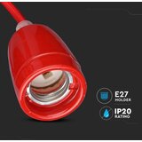  Napajajući kabl 1xE27/60W/230V crvena/porcelan | Eponuda.com
