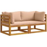  2 kom. Kauč sa sjedećnicama u kutu 100 % poliester Solid-Acacia | shoptok.hr
