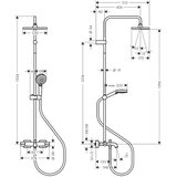 Hansgrohe 26284000 Vernis Shape 230 termostatska armatura za kad s tuš setom | Shoptok.si