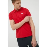 Rossignol Pamučna polo majica boja: crvena, jednobojni model