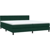 Box Spring krevet s madracem i LED tamno zeleni 180x220 cm baršun | Eponuda.ba