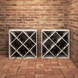  Stalak za vino 2 pcs Bijelo 62 x 25 x 62 cm Čvrsto borovo drvo | shoptok.hr