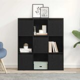  Regal za knjige crni hrasta 89x24x101,5cm od konstruiranog drva | shoptok.hr