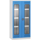 eurokraft pro Omara za okolju prijazno skladiščenje, vrata s šipo, 3 koritaste police, širina 950 mm Cene