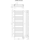  Vertaduro - Kupatilski radijator sa termostatom SIMONE 600W 144x50 cm beo | Eponuda.com