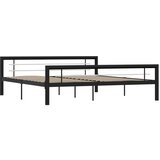 Furnova Posteljni okvir črn in bel kovinski 180x200 cm, (21941046) | Shoptok.si