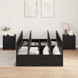 Krevet s ladicama Crni hrast 120 x 190 cm Konstruirano drvo | Eponuda.ba