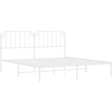 Metalni okvir za krevet s uzglavljem bijeli 160x200 cm | shoptok.hr