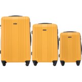 WINGS set od tri kofera od ABS materijala veličine L M S žuti | shoptok.hr