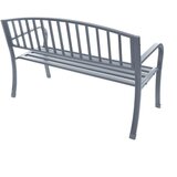  Vrtna klupa s naslonom, park klupa za terasu i balkon, metalna konstrukcija, grafitna | shoptok.hr