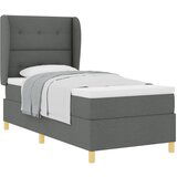 vidaXL Vzmetnica s posteljo Temno siva 80x200 cm Tkanina Cene