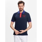 La Martina Polo majica VMP005 PK001 Mornarsko modra Slim Fit | Shoptok.si