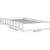  Okvir za krevet 90 x 190 cm jednokrevetni od masivnog drva | shoptok.hr