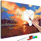  Slika za samostalno slikanje - Sunset on the Lake 60x40 Cijene
