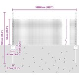 vidaXL zavarena žičana ograda s 5 panela Siva 0.5x100 m čelik | shoptok.hr