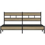 Metalni Kovinski posteljni okvir brez vzmetnice sonoma hrast 183x213 cm, (21611352) | Shoptok.si