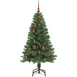 vidaXL Umestno božično drevo Zelena 120 cm PVC, jeklo in plastika | Shoptok.si