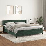 The Living Store Box spring postelja z vzmetnico temno zelena 180x200 cm žamet - Box Spring Postelja, (21492763) | Shoptok.si