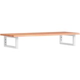  Zidna polica za umivaonik od čelika i masivne hrastovine Smeđa 100 x 40 x 2 cm | Shoptok.si