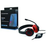 Conceptronic slušalke - CCHATSTARU2R (usb, kontrola glasnosti, kabel 200 cm, črne/rdeče) | Shoptok.si
