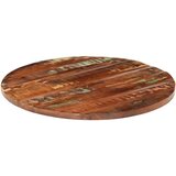 Stolna ploča Ø 90 x 2 5 cm okrugla od masivnog obnovljenog drva | shoptok.hr