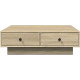 vidaXL Klubska mizica sonoma hrast 90x90x28 cm iverna plošča | Shoptok.si