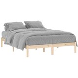 Maison Chic Posteljni okvir - Dvoposteljna postelja - Zakonska postelja brez vzmetnice 152x203 cm trdna borovina-J11002, (21766144) | Shoptok.si