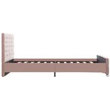 vidaXL Posteljni okvir roza blago 140x200 cm | Shoptok.si