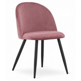  BELLO stolica - tamno ružičasti baršun / crne noge x 1 | shoptok.hr