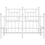  Metalni okvir kreveta uzglavlje i podnožje bijeli 120x200 cm | shoptok.hr