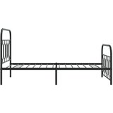 Metalni okvir kreveta uzglavlje i podnožje crni 107x203 cm | shoptok.hr