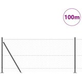  Heksagonalna ograda s betonskom osnovom 100 x 0,8 m Siva Mreža | shoptok.hr