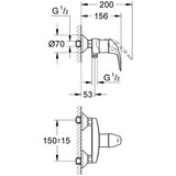 Grohe enoročna armatura za tuš EUROECO (32740000) Cene
