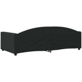  Dnevni krevet crni 100 x 200 cm od tkanine | shoptok.hr