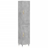 Maison Chic Visoka omara - Komoda - Predalnik betonsko siva 34,5x34x180 cm inženirski les, (21721735) Cene