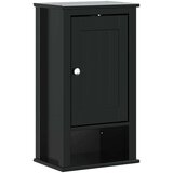 vidaXL 3-dijelni set kupaonskog namještaja BERG crni masivna borovina | shoptok.hr