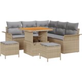 8-dijelni vrtni sofa set s jastučićima bež poli ratan akacija | shoptok.hr