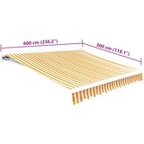 Platno za tendu boja suncokreta i bijela 6 x 3 m (bez okvira) | shoptok.hr
