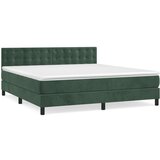  The Living Store Box spring postelja z vzmetnico temno zelena 180x200 cm žamet - Box Spring Postelja, (21492455) | Shoptok.si