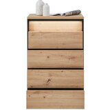 Voleo komoda, črna, hrast artisan | Shoptok.si