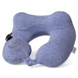 INF Napihljiva potovalna U-blazina z PVC in snemljivo prevleko Blue, (5000286725) | Shoptok.si