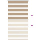 vidaXL Zebra senčilo peščeno rjava 70x150 cm tkanina širina 65,9 cm | Shoptok.si