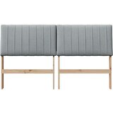 vidaXL Tapecirani uzglavlje Svijetlo siva 150 cm Čvrsto borovo drvo | shoptok.hr