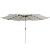 vidaXL Zunanji senčnik s kovinskim drogom 400 cm peščeno bel | Shoptok.si
