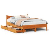 vidaXL Okvir kreveta s ladicama 140 x 190 cm od masivne borovine Cijene