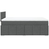  Krevet box spring s madracem tamnosivi 120 x 190 cm tkanina | shoptok.hr