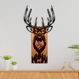 Wallity zidna dekoracija deer in mountain, 48 x 58 cm, smeđa | ePonuda.com