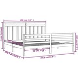  Posteljni okvir iz trdnega lesa 200x200 cm, (20648064) | Shoptok.si