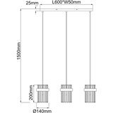  Visilica na sajli VETRO 3xE14/10W/230V zlatna | Eponuda.com